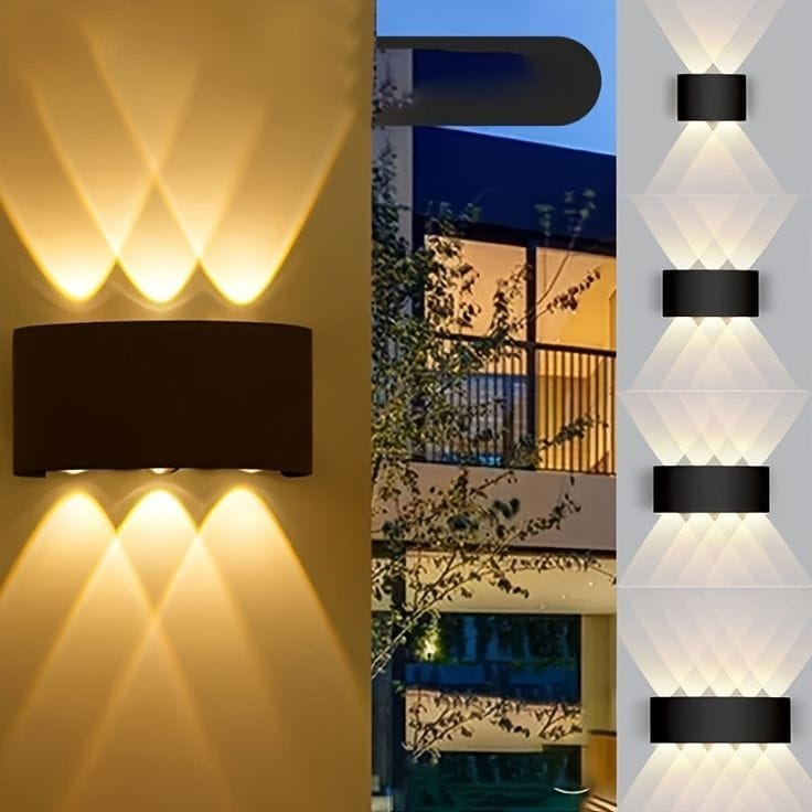 Aplique led 6x1w negro va