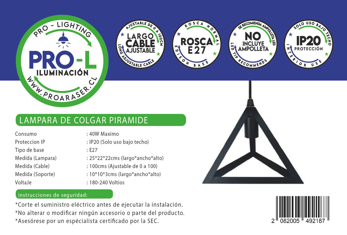 Lampara de colgar Piramide