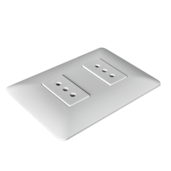 ENCHUFE DOBLE EMBUTIDO 10A 250V