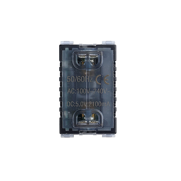 MODULO TOMA USB DOBLE (BLANCO)