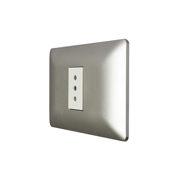 ENCHUFE SIMPLE EMBUTIDO 10A 250V (CHAMPAGNE)
