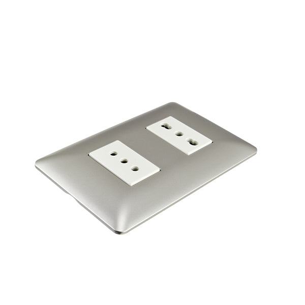 ENCHUFE SIMPLE 10A + ENCHUFE SIMPLE BIPASO EMBUTIDO 10/16A 250V