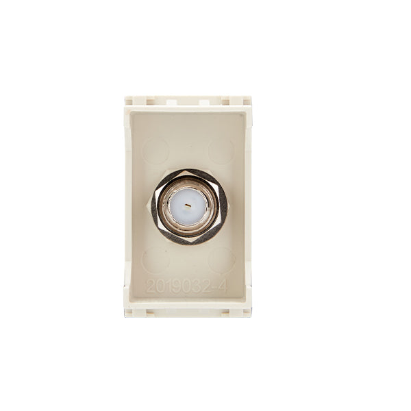 MODULO TOMA COAXIAL RG6 (BLANCO INVIERNO)