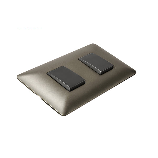 INTERRUPTOR DOBLE EMBUTIDO (9/15) 10A 250V (CAFÉ)