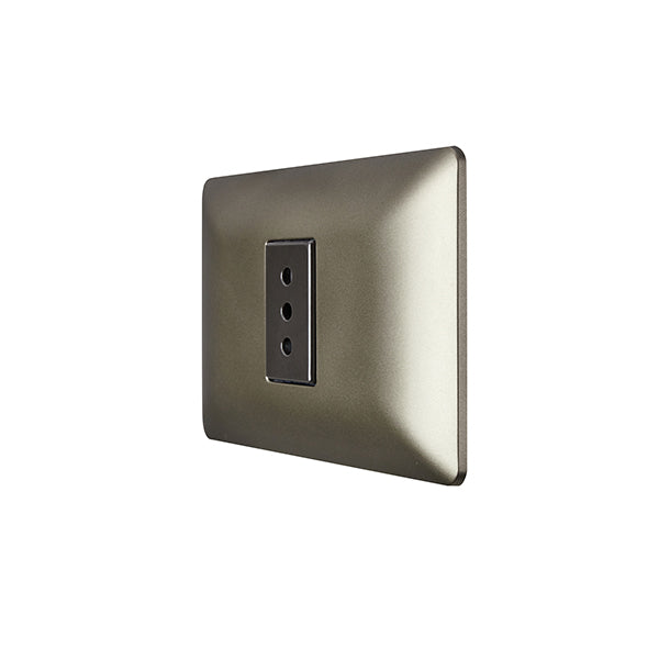 ENCHUFE SIMPLE EMBUTIDO 10A 250V (CAFÉ)