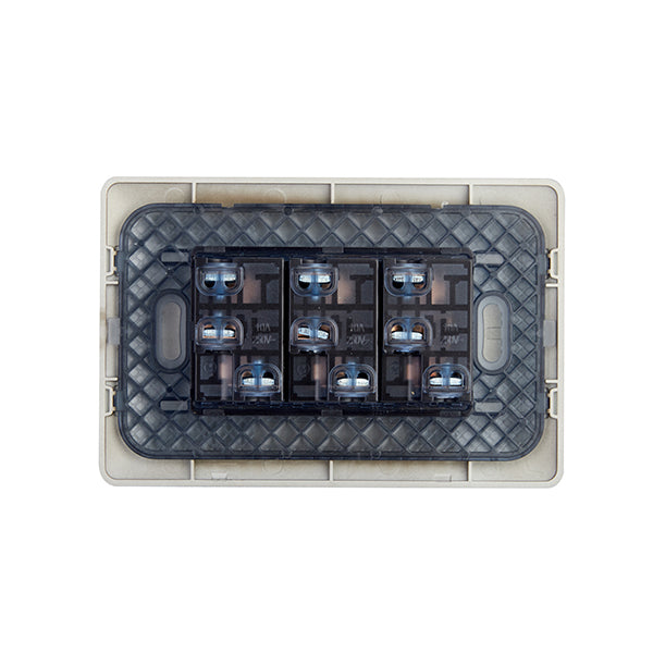 ENCHUFE TRIPLE EMBUTIDO 10A 250V (CAFÉ)