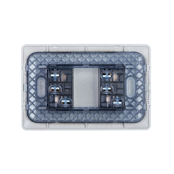 ENCHUFE DOBLE BIPASO EMBUTIDO 10/16A 250V (CAFÉ)