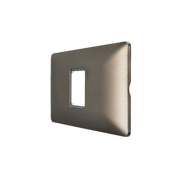PLACA SIMPLE EMBUTIDO C/SOPORTE (CAFÉ)