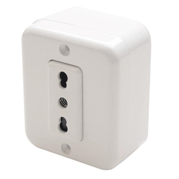 ENCHUFE SIMPLE SOBREPUESTO 10/16A 250V (BLANCO)