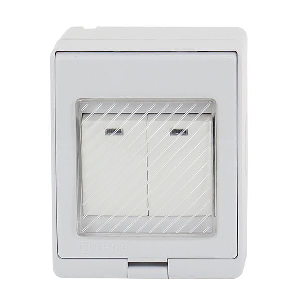 HYDROBOX CON INTERRUPTOR DOBLE SOBREPUESTO 9/15 (BLANCO)