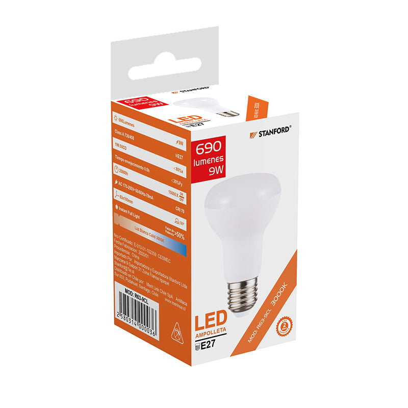 AMPOLLETA REFLECTORA 9W 3000K