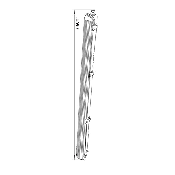 ESTANCO SIMPLE 1x9W 60CMS