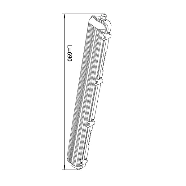 ESTANCO DOBLE 2x9W 60CMS