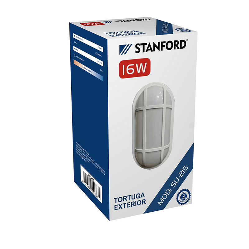 TORTUGA LED OVALADA 16W IP54 6500K (C/REJILLA)
