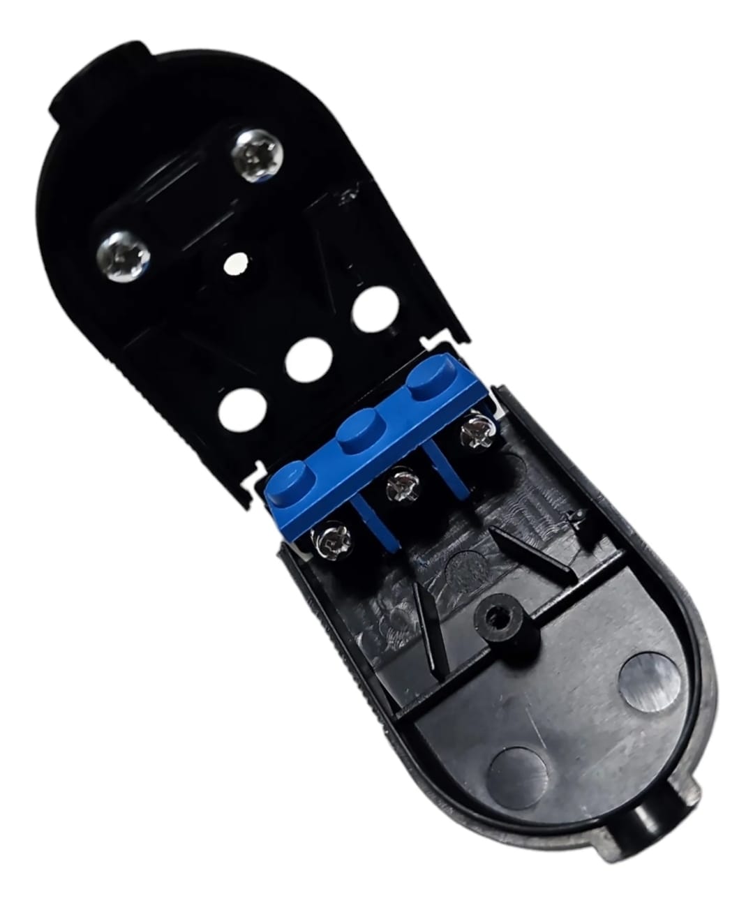 ENCHUFE MACHO CONVERTIBLE 10A 250V NEGRO