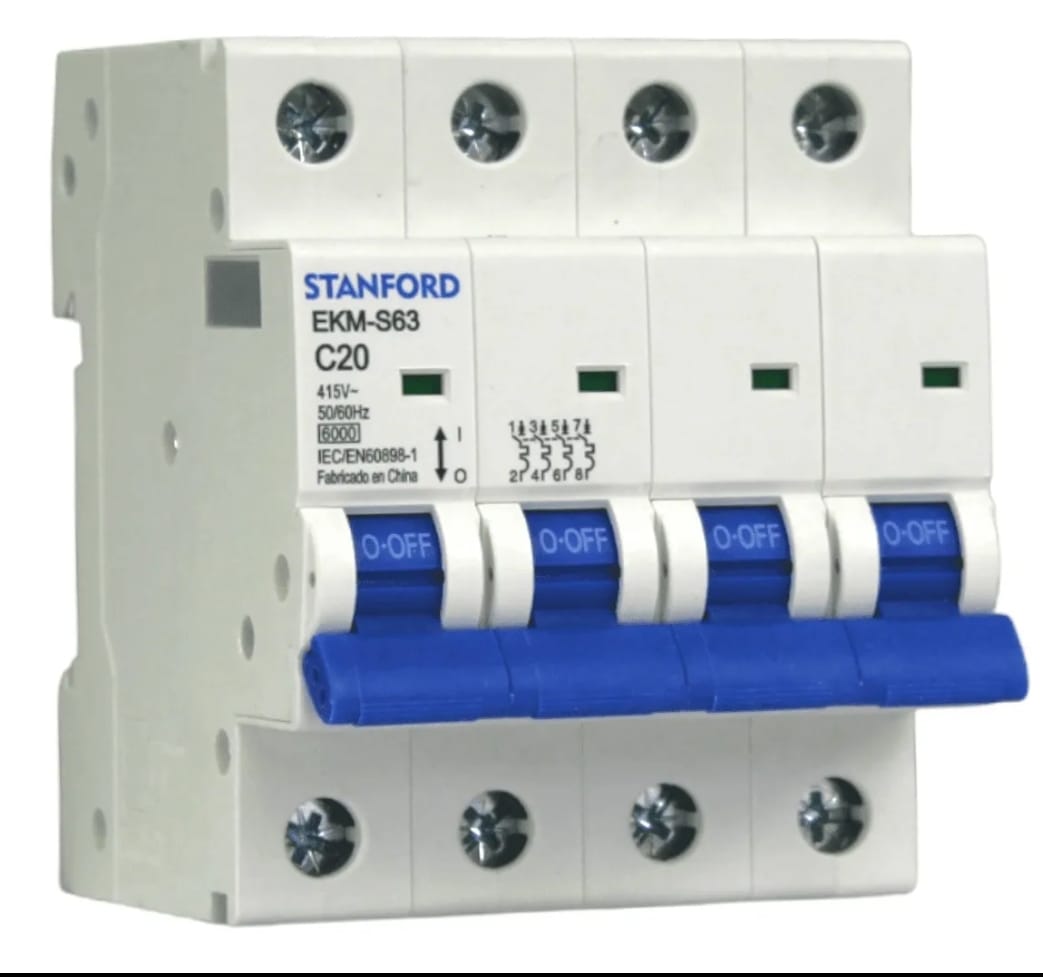INTERRUPTOR AUTOMATICO 6KA, C, 4X20A