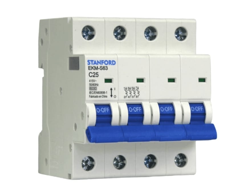 INTERRUPTOR AUTOMATICO 6KA, C, 4X25A