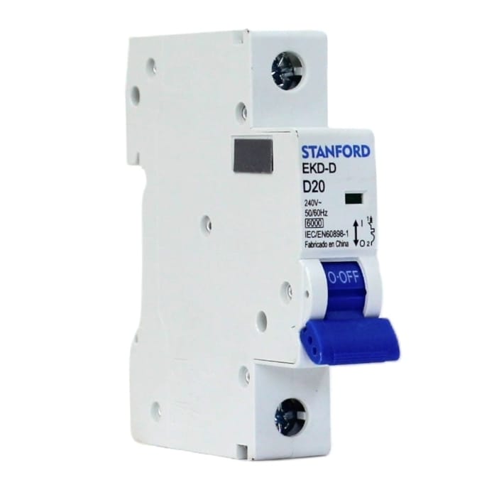 INTERRUPTOR AUTOMATICO 6KA, D, 1X20A