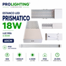 Tubo LED Estanco Canoa Plana Regleta Slim 60cm 18W Fría Prismático
