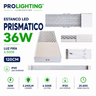 Tubo LED Estanco Canoa Plana Regleta Slim 120cm 36W Fría Prismático