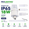 Tubo LED Estanco Canoa Plana Regleta Slim 60cm 18W Fría IP65