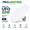 Ampolleta LED Foco Panel UFO Alta Potencia 50W Cálida 22cm T220 E27