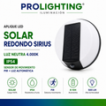 Foco Solar LED Redondo Muro Exterior Sensor Impermeable