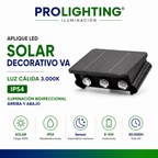 Aplique LED Solar Bidireccional Doble Haz Muro Exterior Impermeable