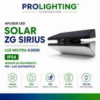 Foco Solar LED Muro Exterior Sensor Movimiento Impermeable