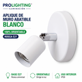 Aplique Muro Abatible Decorativo Para Ampolleta E27 Blanca