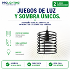 Lampara Colgante Cilindro Jaula Metal Base Negra E27 Retro