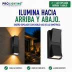 Aplique LED Vertical Doble Haz Luz Arriba Abajo Exterior