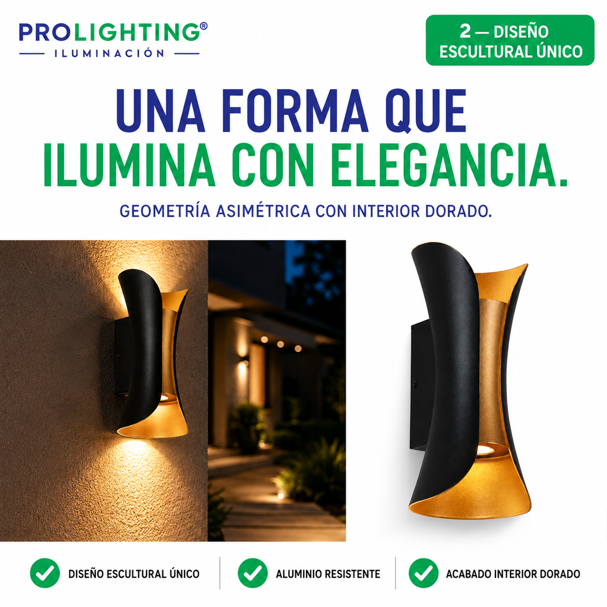 Aplique LED Integrado Bidireccional Deco 6W Interior Exterior