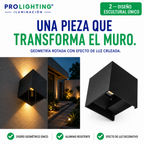 Aplique LED Integrado Cubo Diagonal Decorativo Bidireccional