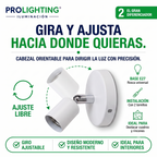 Aplique Muro Abatible Decorativo Para Ampolleta E27 Blanca