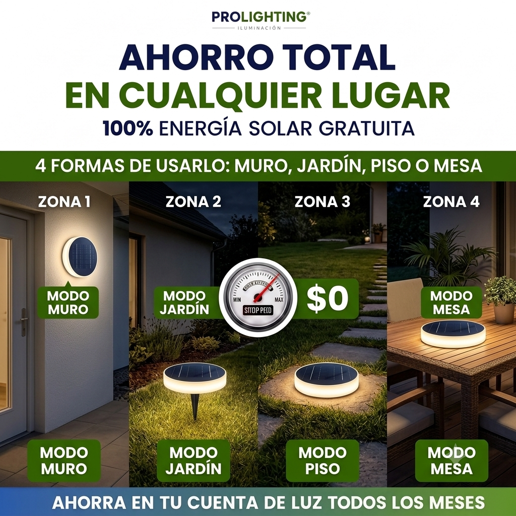 Lámpara Solar LED Portátil Colgante Exterior Recargable