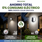 Foco Solar LED Redondo Muro Exterior Sensor Impermeable