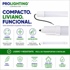 Tubo LED Estanco Canoa Plana Regleta Slim 120cm 36W Fría IP65