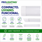 Tubo LED Estanco Canoa Plana Regleta Slim 90cm 27W Fría