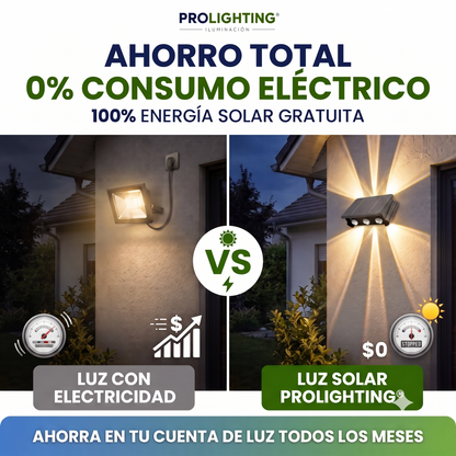 Luz Solar LED Bidireccional Doble Haz de luz Muro Exterior Impermeable
