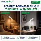 Aplique Muro Abatible Decorativo Para Ampolleta E27 Blanca