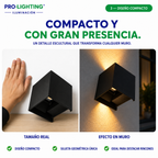 Aplique LED Integrado Cubo Diagonal Decorativo Bidireccional
