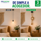 Lampara Colgante Soga Simple Trenzada Yute Cañamo Base E27