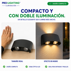 Aplique LED Doble Haz Luz Arriba Abajo Exterior Decorativo