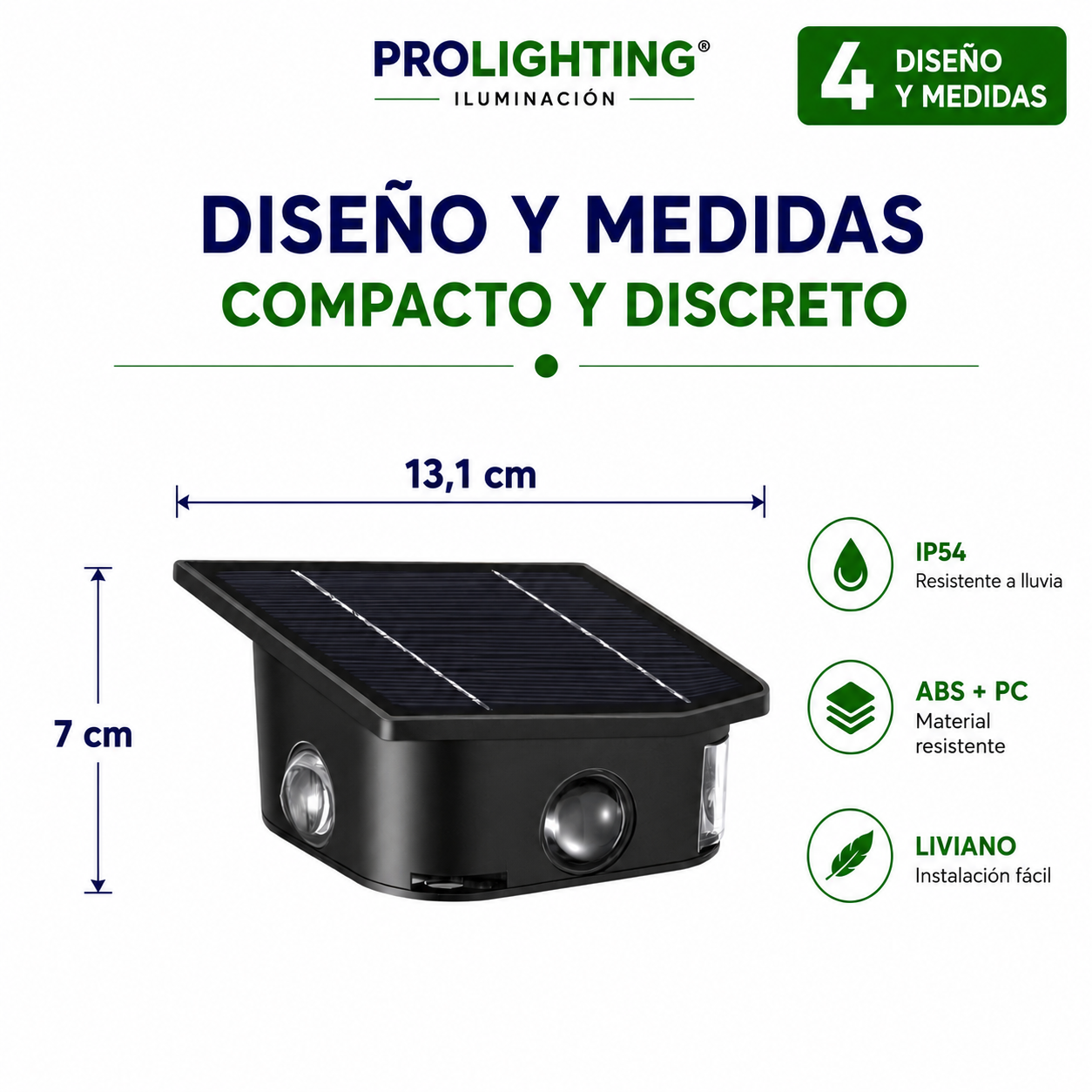 Luz Solar LED Efecto Sol Decorativo Muro Exterior ip54