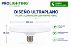 Ampolleta LED Foco Panel UFO Alta Potencia 60W Fría 26cm T260 E27