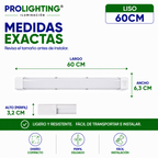 Tubo LED Estanco Canoa Plana Regleta Slim 60cm 27W Fría Liso