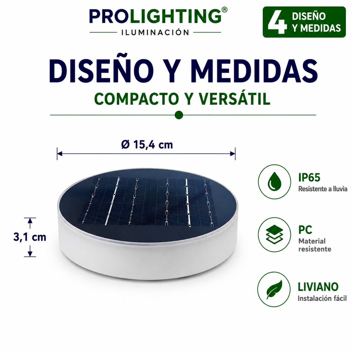 Lámpara Solar LED Portátil Colgante Exterior Recargable