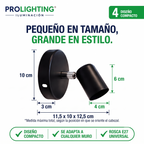 Aplique Muro Abatible Decorativo Para Ampolleta E27 Negro