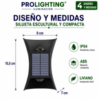 Luz Solar LED Decorativa Doble Foco Calida y Fria Exterior
